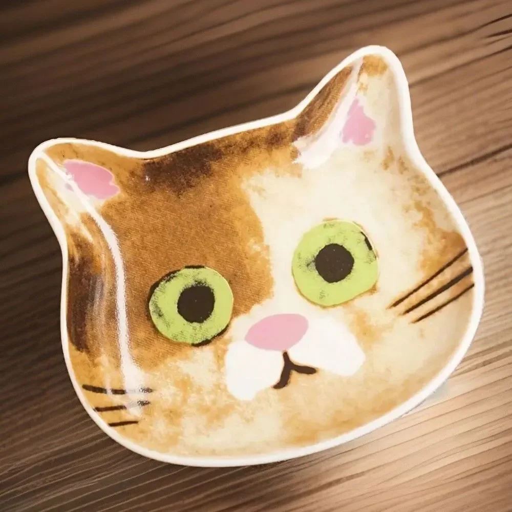 Cat Ceramic Cute Brown Tortie Cat Trinket‎ Dish New in Box